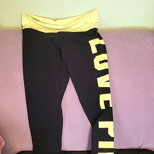 Women's Size (Small) Victoria's Secret PINK Foldover Cotton Leggings